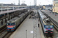 ЭР2-308 и ЧС2-629 на станции Харьков-Пассажирский