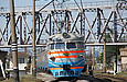 ЭР2-340 на станции Харьков-Пассажирский проходит трехуровневую развязку
