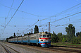 ЭР2-340 поезд №6429 Харьков — Изюм на станции Основа подъезжает к платформе Безлюдовка