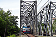 ЭР2-341 на разъезде 6 км проходит мост через реку Лопань