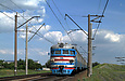 ЭР2-354 поезд №6914 Огульцы — Харьков на перегоне Люботин — Новая Бавария в окрестностях платформы Водяное