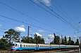 ЭР2-406 на станции Харьков-Пассажирский следует по путепроводу над улицей Большой Гончаровской