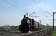 Эр-794-12 с ретропоездом на перегоне Новая Бавария — рзд 10 км в окрестностях о.п. Коротыч