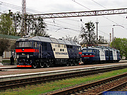 ТЭП70-0078 и ВЛ82м-075 на станции Харьков-Балашовский на выставке локомотивов