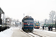 ТЭП70-057 на станции Сумы выполняет маневры после отцепки от поезда №6066 Пушкарное — Сумы