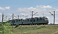 ВЛ82м-038 с грузовым поездом на перегоне Терновое - Основа
