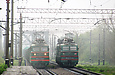 ВЛ82м-083 и ВЛ82м-042 на станции Новожаново