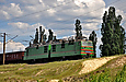ВЛ82м-055 с грузовым поездом на перегоне Основа - Терновая