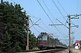 ВЛ82м-057 с поездом №134 Киев — Лисичанск на перегоне Основа — Терновое в районе о.п. 5 км