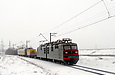 ВЛ82м-057 с хозяйственным поездом следует по перегону Шпаковка — разъезд 10 км