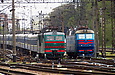 ВЛ82м-067 и ЧС7-111 на станции Харьков-Пассажирский