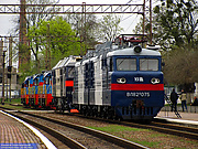 ВЛ82м-075 на станции Харьков-Балашовский на выставке локомотивов