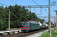 ВЛ82м-082 с грузовым поездом на перегоне Основа — Терновое проходит о.п. 5 км