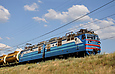 ВЛ82м-084 с грузовым поездом на перегоне Основа - Терновая