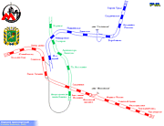 Схема путевого развития Харьковского метрополитена по состоянию на 2002 год