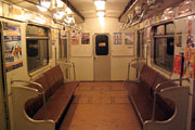 Пассажирский салон вагона метро типа Ем508т #7010