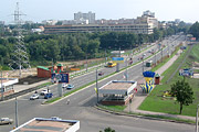 Проспект Ленина, реконструированная дамба над станцией "Ботанический сад"