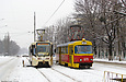 КТМ-19КТ #3102 и Tatra-T3SU #679 27-го маршрута на улице Морозова (на ЮМТе)