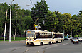 КТМ-19КТ #3103-3102 5-го маршрута на улице Плехановской пересекает улицу Полевую