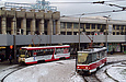 КТМ-19КТ #3103 6-го маршрута и Tatra-T6A5 #4543 5-го маршрута на РК "Южный Вокзал"