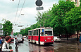 КТМ-5M3 #843 1-го маршрута на улице Красноармейской возле Привокзальной площади