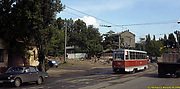 КТМ-5М3 #741 20-го маршрута на улице Клочковской в районе Рогатинского въезда