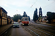 КТМ-5М3 #752 17-го маршрута на улице Клочковской возле перекрестка с улицей Ивановской