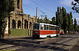 КТМ-5М3 #765 25-го маршрута на улице Клочковской возле Свято-Пантелеймоновского храма