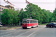 КТМ-5M3 #853 12-го маршрута на проспекте Правды пересекает проспект Ленина