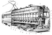 Разрез трамвайного вагона МТВ-82