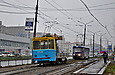 МГП-149 и Tatra-T3SU #453 8-го маршрута на улице Плехановской в районе станции метро "Завод им. Малышева"