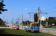 МГП-150 и Tatra-T3M #8046 20-го маршрута на улице Клочковской между улицами Промышленной и Котельниковской