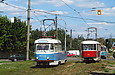 МГП-3 и Tatra-T3SUCS #3021 6-го маршрута на улице Академика Павлова на перекрестке с Салтовским шоссе