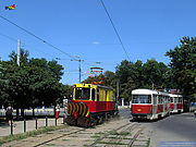 ГС-4 #16 и Tatra-T3SUCS #3096-3097 на улице Мироносицкой возле площади 1-го Мая