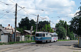 ВТП-2 с вагоном Tatra-T3SU #3068 на буксире на улице Октябрьской Революции перед поворотом в Октябрьское трамвайное депо