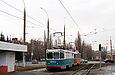 ВТП-3 на улице Академика Павлова в районе Салтовского шоссе буксирует вагон Tatra-T3SU #4001