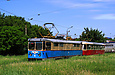 ВТП-4 и Tatra-T3SU #424 на конечной станции "Улица Новгородская"
