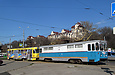 ВТП-4 и Tatra-T3SU #3063 на улице Клочковской на перекрестке с одноименным спуском