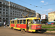 Tatra-T3SU #0301 на конечной станции "Южной вокзал" в процессе обучения группы будущих водителей трамвая