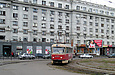 Tatra-T3SU #0301 разворачивается на конечной станции "Южный вокзал"