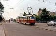 Tatra-T3SU #1511-1512 6-го маршрута на Московском проспекте следует по Харьковскому мосту