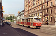Tatra-T3SU #1511-1512 6-го маршрута в начале улицы Полтавский шлях