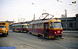 Tatra-T3SU #1511 и #1516 12-го маршрута в Лосевском переулке возле Депо №1