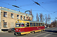 Tatra-T3SU #1512 12-го маршрута в Пискуновском переулке возле Рогатинского моста