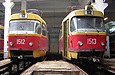 Tatra-T3SU #1512 и #1513 в цеху Коминтерновского трамвайного депо