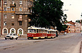 Tatra-T3SU #1513-1514 6-го маршрута на Московском проспекте поднимается на Харьковский мост