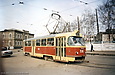Tatra-T3SU #1516 12-го маршрута на перекрестке Лосевского и Пискуновского переулков