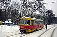 Tatra-T3SU #1518 12-го маршрута на проспекте Правды подъезжает к остановке "Госпром"