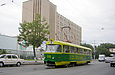 Tatra-T3SU #1518 12-го маршрута на улице Красноармейской в районе улицы Коцарской