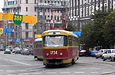 Tatra-T3SU #1734-1735 6-го маршрута поворачивает с площади Конституции на Московский проспект